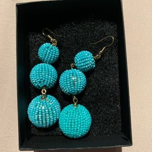 Beaded Drop Ball Earrings *Never worn*